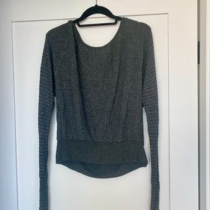 Velvet Silver and Gray Sweater